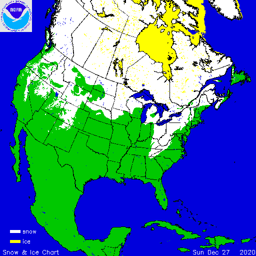 Northern Hemisphere And North America Snow And Ice Chart