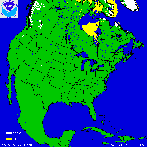 Yesterday U.S. Snow & Ice Chart
