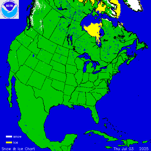 North America Snow & Ice Chart