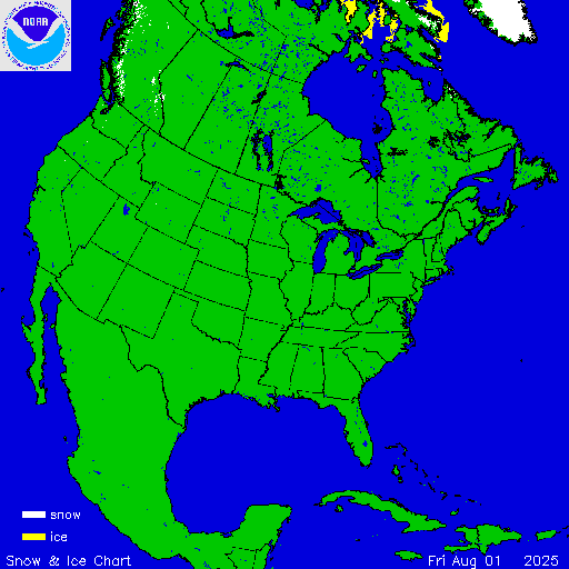 Yesterday U.S. Snow & Ice Chart