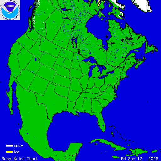 North America Snow & Ice Chart