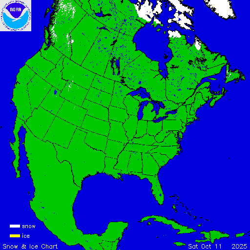 Yesterday U.S. Snow & Ice Chart