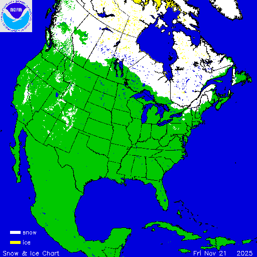 Yesterday U.S. Snow & Ice Chart