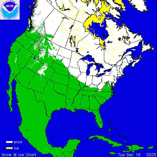 North America Snow & Ice Chart