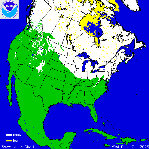 North America Snow & Ice Chart