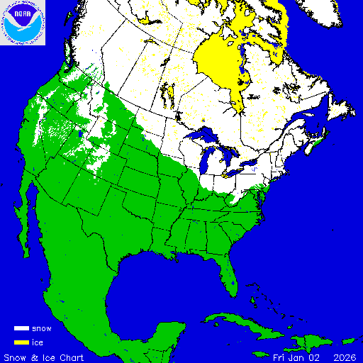 North America Snow & Ice Chart