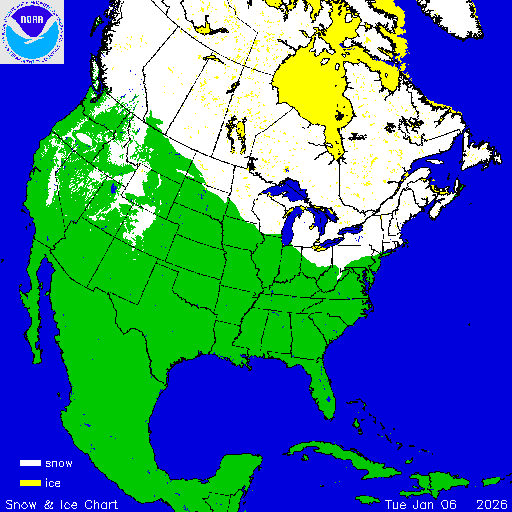 Yesterday U.S. Snow & Ice Chart