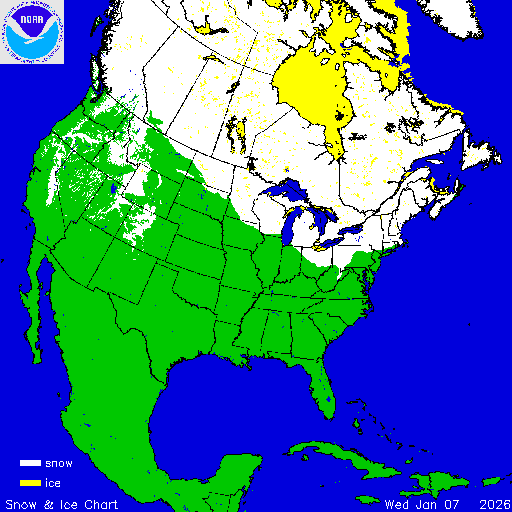 North America Snow & Ice Chart