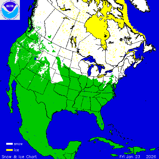 North America Snow & Ice Chart