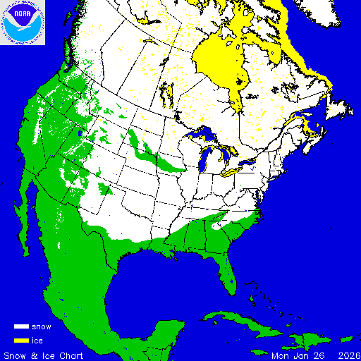 Yesterday U.S. Snow & Ice Chart