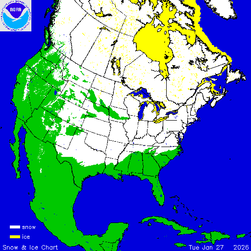 North America Snow & Ice Chart