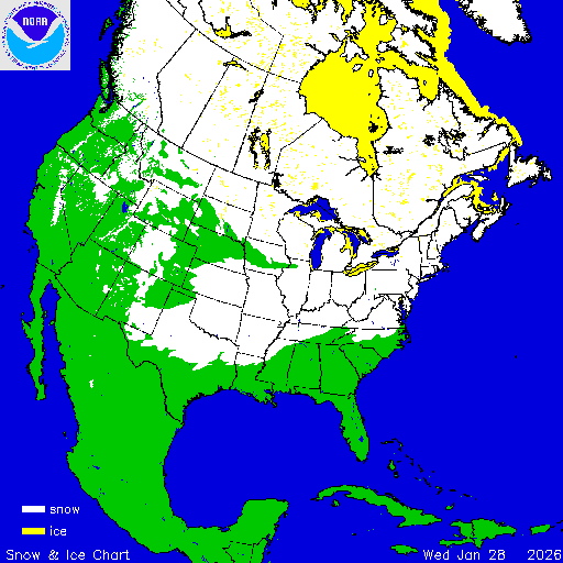 North America Snow & Ice Chart