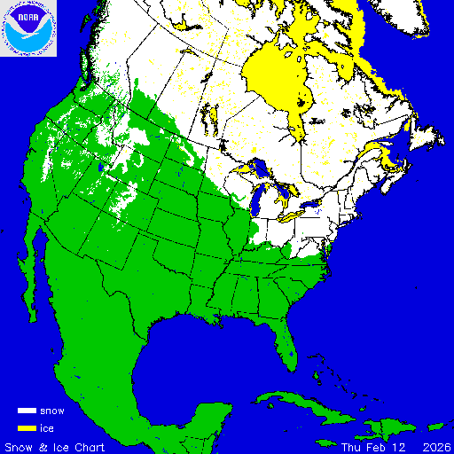 Yesterday U.S. Snow & Ice Chart