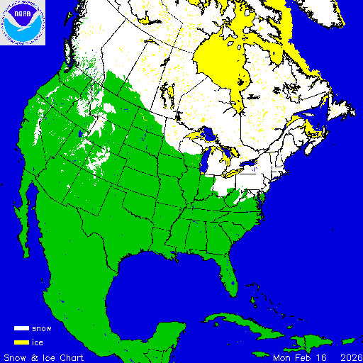 Yesterday U.S. Snow & Ice Chart