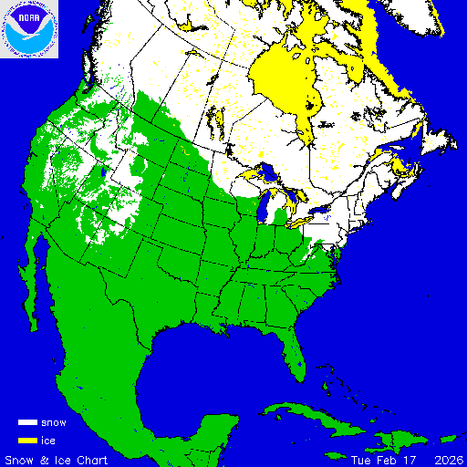 North America Snow & Ice Chart