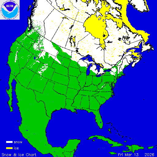 Yesterday U.S. Snow & Ice Chart