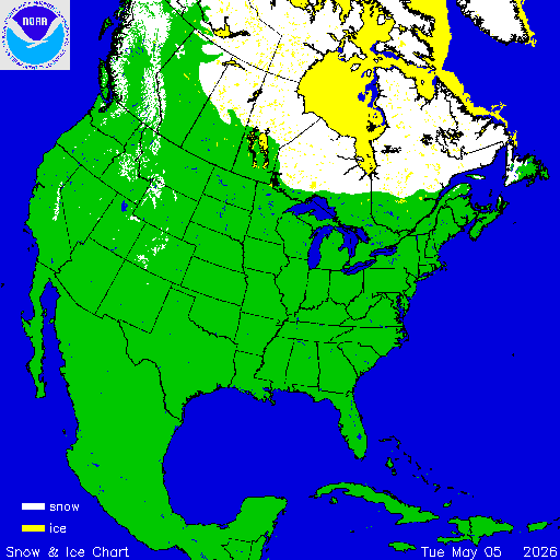 Yesterday U.S. Snow & Ice Chart