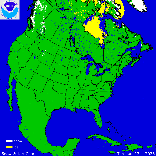 Yesterday U.S. Snow & Ice Chart