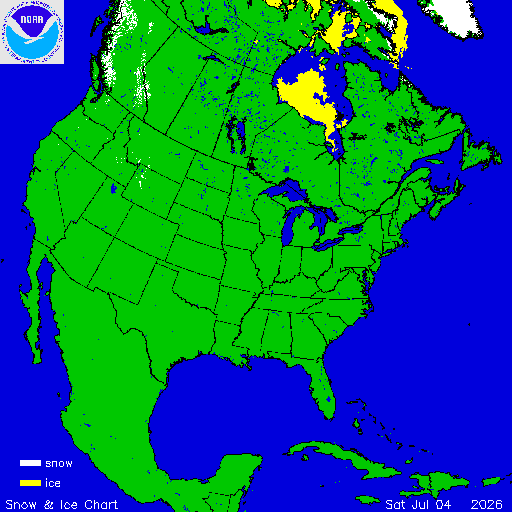 Yesterday U.S. Snow & Ice Chart
