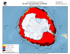 Thumbnail image of Antarctic 30-Day ice change chart